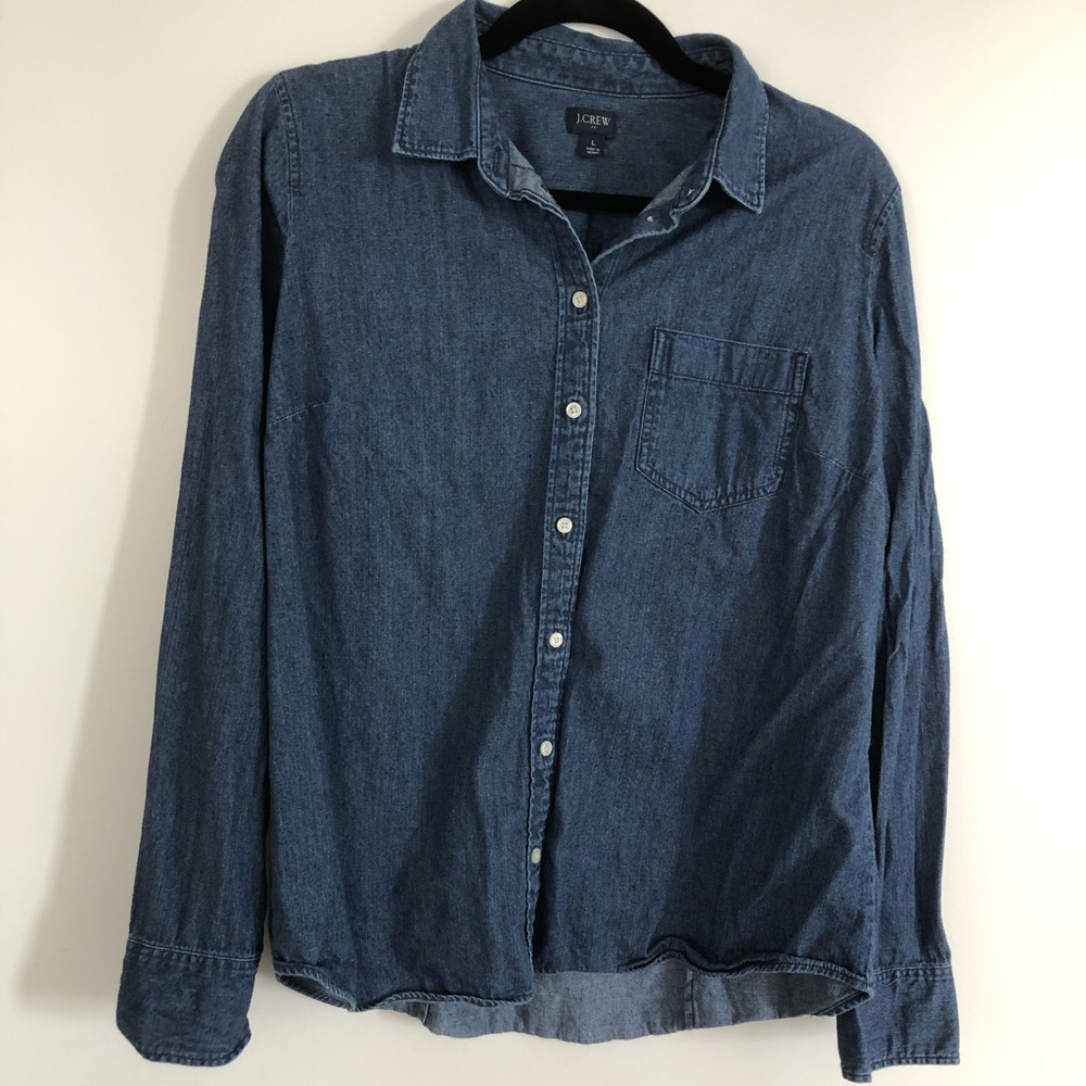 J Crew Chambray Jean Shirt